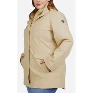 Lands' End Waterproof Tan Rain Jacket Tan Womens XL